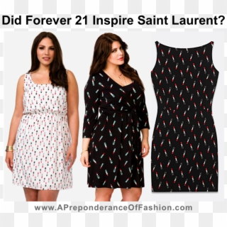 Lipstick Dresses By Forever 21 And Saint Laurent - Forever 21 Lipstick Dress Clipart