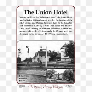 As Mentioned On The Plaque, The Hotel Was Destroyed - Train Clipart