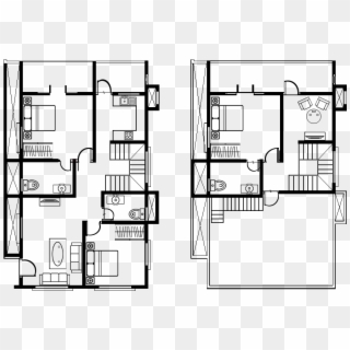 2 Bhk Pent House - Floor Plan Clipart