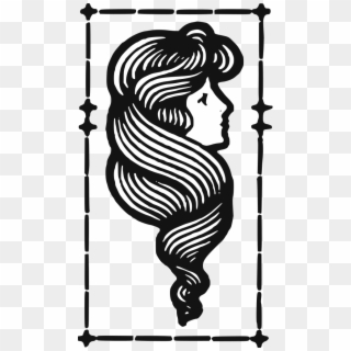 Woman Swirly Hair - Illustration Clipart