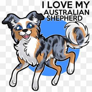Collie Clipart Australian Shepherd - Cartoon Australian Shepherd Drawing - Png Download
