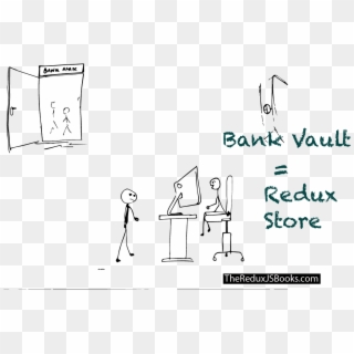 The Bank Vault Can Be Likened To The Redux Store - Teacher Clipart