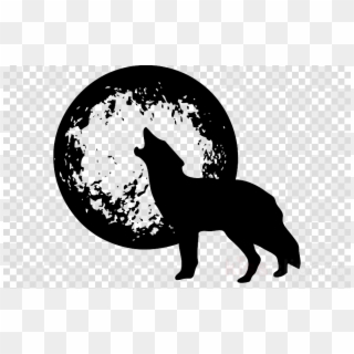 Wolf Moon Black Transparent Png Image Clipart Free - Astronaut With Transparent Background