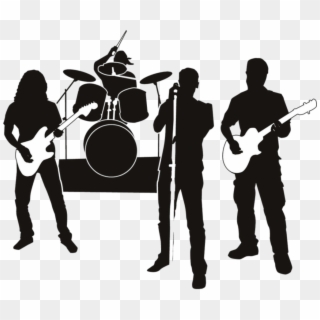 #ftestickers #people #musicians #band #silhouette #blackandwhite - Rock Band Shadow Clipart