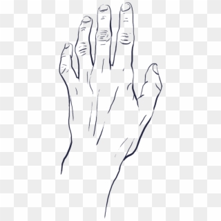 Tense And Thin Looking Hand Reaching Upwards - Reaching Hand Drawing Transparent Clipart