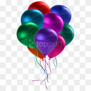 Download Bunch Of Colorful Balloons Transparent Png - Colorful Balloons Transparent Clipart