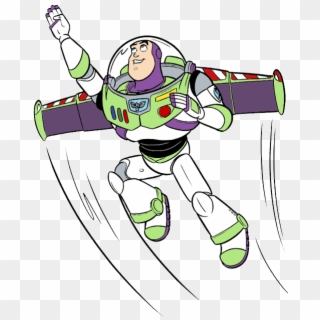 Cartoon Buzz Lightyear Flying Clipart