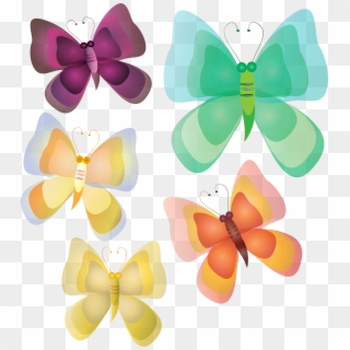 Clip Arts Related To - Cartoon Butterflies Clipart - Png Download