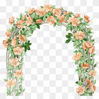 Clip Black And White Arch Vector Floral - Flower Arch Png Transparent Png