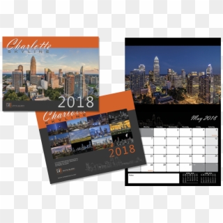 2018 Charlotte Skyline Calendar - Cityscape Clipart