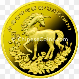 1994 5y Gold Unicorn Coin Rev - Coin Clipart