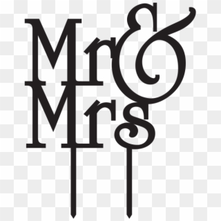 Mr And Mrs Cake Topper Png Clipart