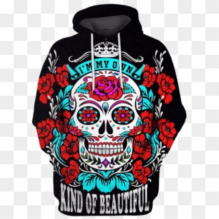 3d Halloween Skull Hoodie - I M My Own Kind Of Beautiful Clipart