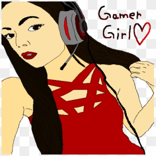 Gamer Girl <3 - Illustration Clipart