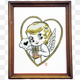 'i'm With Cupid' Original - Picture Frame Clipart