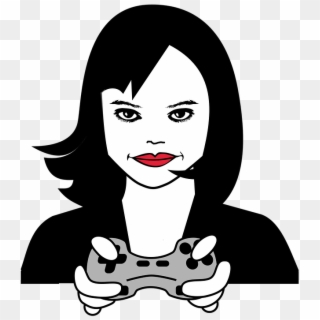 Gamer Gaming Female Play Playstation Games - Transparent Female Avatar Icon Png Clipart