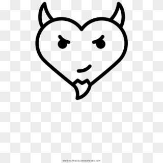 Demon Heart Coloring Page - Sketch Clipart