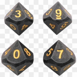 4 Pack Of D10 - Dice Game Clipart