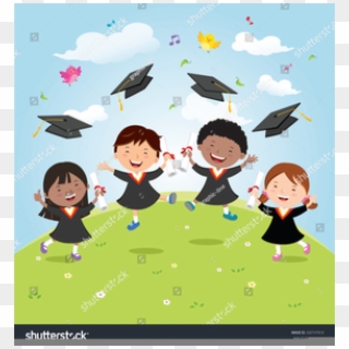 Education Clipart Frog Clipart - Cartoon Graduation Kids - Png Download
