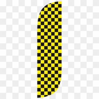 5ft Color Feather Flag Black & Yellow Checkered - Santa Cruz Checkered Longboard Clipart