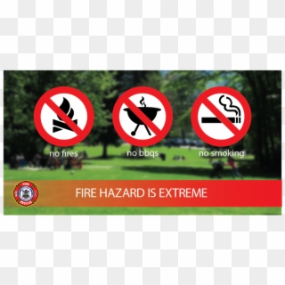 On All Open Flame Fires In All Of Our Public Areas - Traffic Sign Clipart