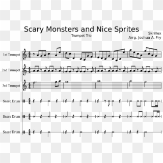 Scary Monsters And Nice Sprites Sheet Music Composed - Sheet Music Clipart
