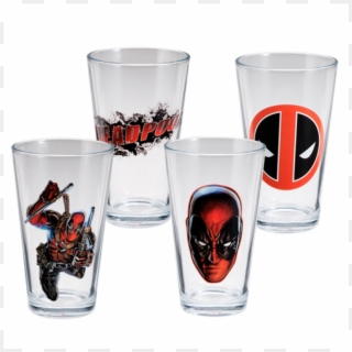 Deadpool 4-pack Pint Glasses - Deadpool Clipart