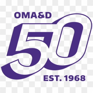 Omad 50th Stack Web Purple With Padding - Omad 50th Anniversary Clipart