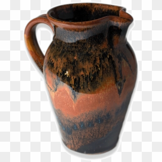 Calico Large Handmade Pottery Pitcher Large Handmade - Earthenware Clipart