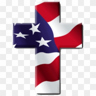 Cross And Us Flag , Png Download - Cross And Us Flag Clipart