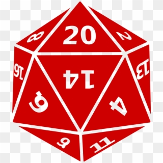 Twenty Sided Dice - 20 Sided Dice Png Clipart