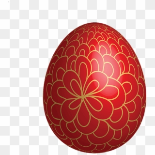 Download Red Gold Easter Egg Transparent Png - Easter Egg Red Clipart