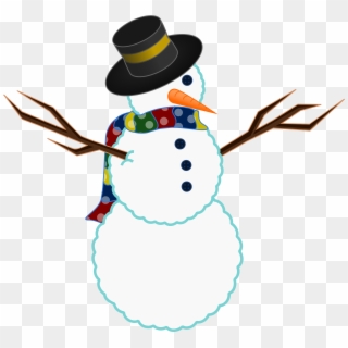 This Free Icons Png Design Of A Scarfed Snowman Clipart