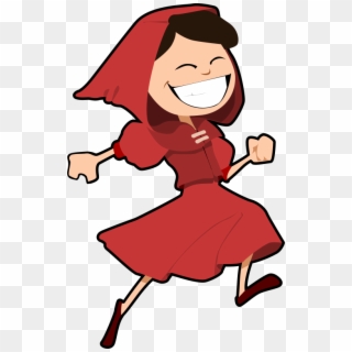 Girl - Cartoon Red Riding Hood Clipart