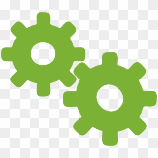 Small - Green Gear Png Clipart