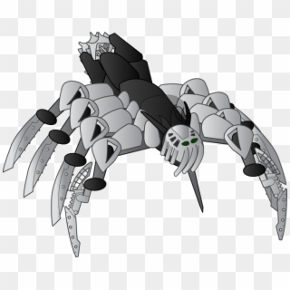 Silver Chute Spider - Cartoon Clipart