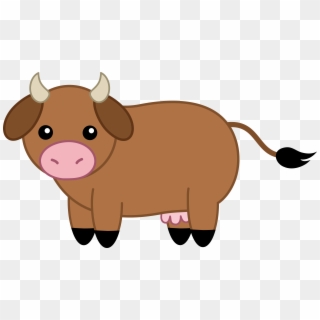 7539 X 4238 26 - Cute Brown Cow Cartoon Clipart