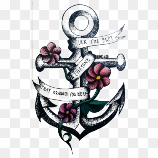 Anchor Tattoos Png Transparent Images - Anchor Tattoos With Flower Designs Clipart