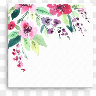Watercolor Flowers Canvas Print Clipart