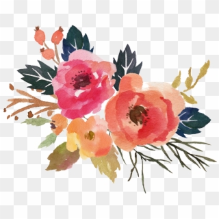 Loose Watercolor Flowers Clipart