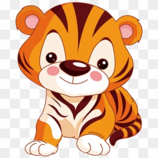 Cute Little Tiger Png Cartoon - Tiger Animation Clipart