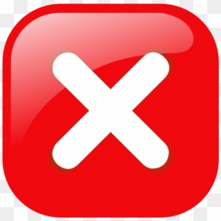 X Delete Button - Error Icon Clipart