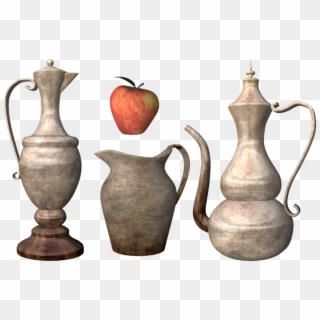 Vase Pitcher Jug Cup Amphora Stoneware Apple - Still Life Photography Clipart
