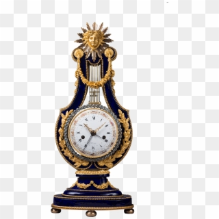 Exceptional Porcelain Lyre Mantel Clock From The Royal - Quartz Clock Clipart