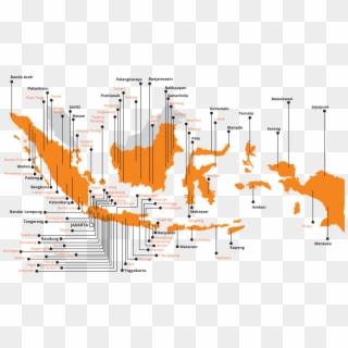 34 Provinces 126 Cities 155 Service Points - Capital Of Indonesia Map Clipart