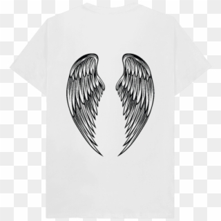Home > Men > T Shirts > Angels Wings Back White - Sketch Clipart