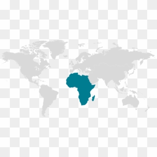Map Of Africa Png - Map Of World Grey Clipart