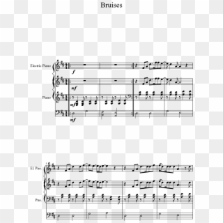 Bruises Sheet Music 1 Of 7 Pages - Partition Piano Down Jason Walker Clipart