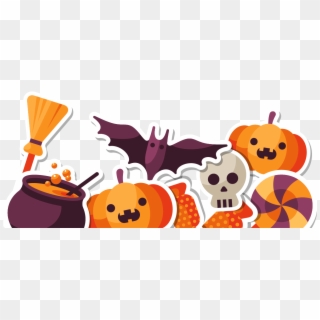 Halloween Page Footer - Cartoon Clipart