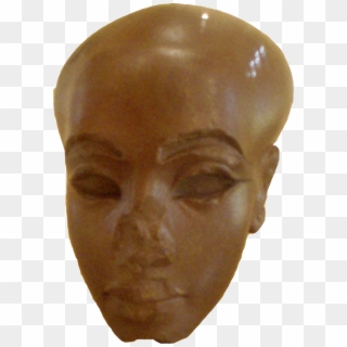 Frontal View Of A Statue Head Of An Amarna Princess, - Bronze Sculpture Clipart